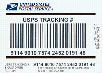  - USPS Delivery Confirmation, Postal Service Delivery  Confirmation