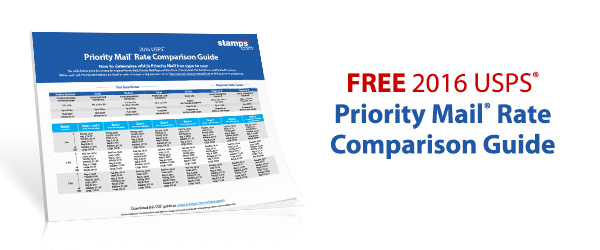 Free:  2016 USPS Priority Mail Rate Comparison Guide
