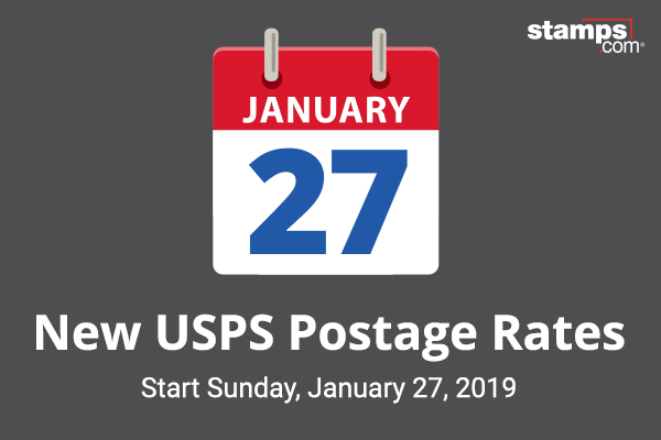 New USPS postage rates Start Sunday, January 27, 2019