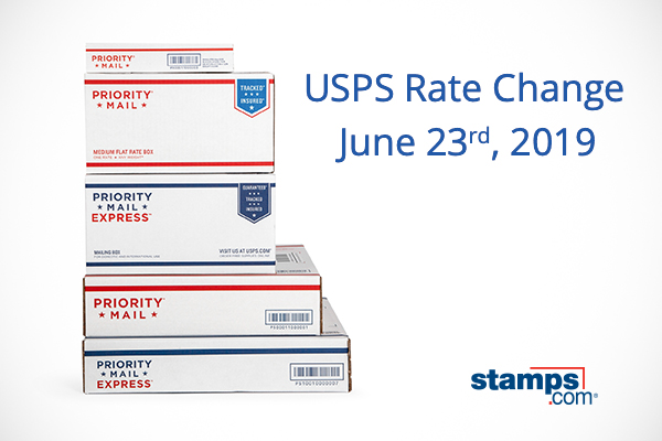 USPS rate change June 23, 2019