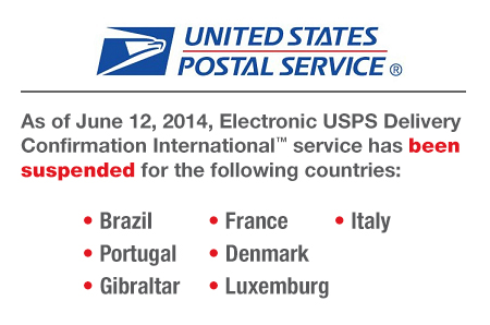 USPS Temporarily Suspends Electronic Delivery Confirmation to Brazil, France & More